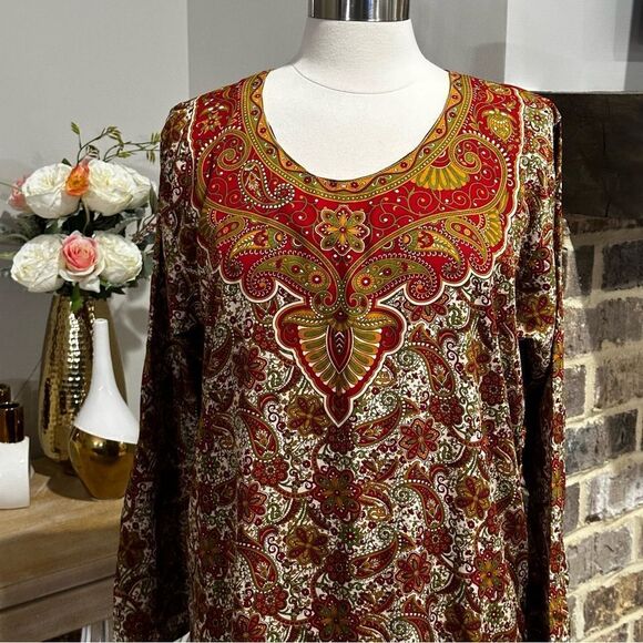 FAYROUZ FASHION Women’s Floral Print Maxi Kaftan Dress in the Size Medium - Picture 6 of 8